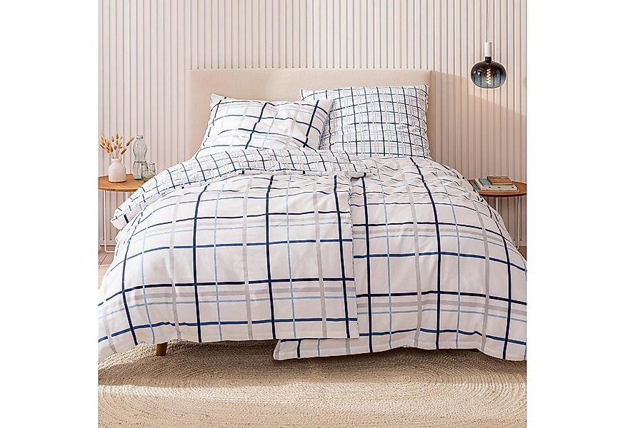 MTOnlinehandel Bettwäsche Maritime Käptn Karo, 100 % Baumwolle in Biber/ Fl günstig online kaufen