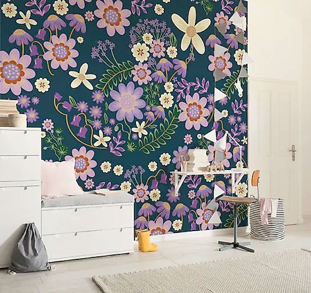 Komar Vlies Fototapete Disney Minnie Mouse Gardening Club Blau günstig online kaufen