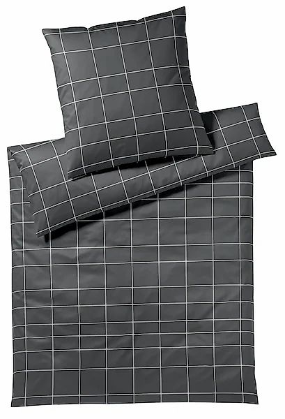 Elegante Bettwäsche "Cross" 2 Stk. tlg. angenehmes Hautgefühl günstig online kaufen