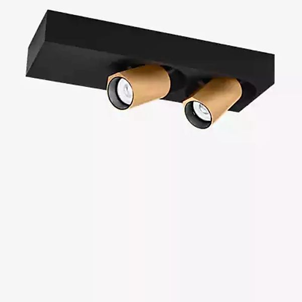 Wever & Ducré Bliek Petit Surface 2.0 Deckenleuchte LED, schwarz/champagner günstig online kaufen