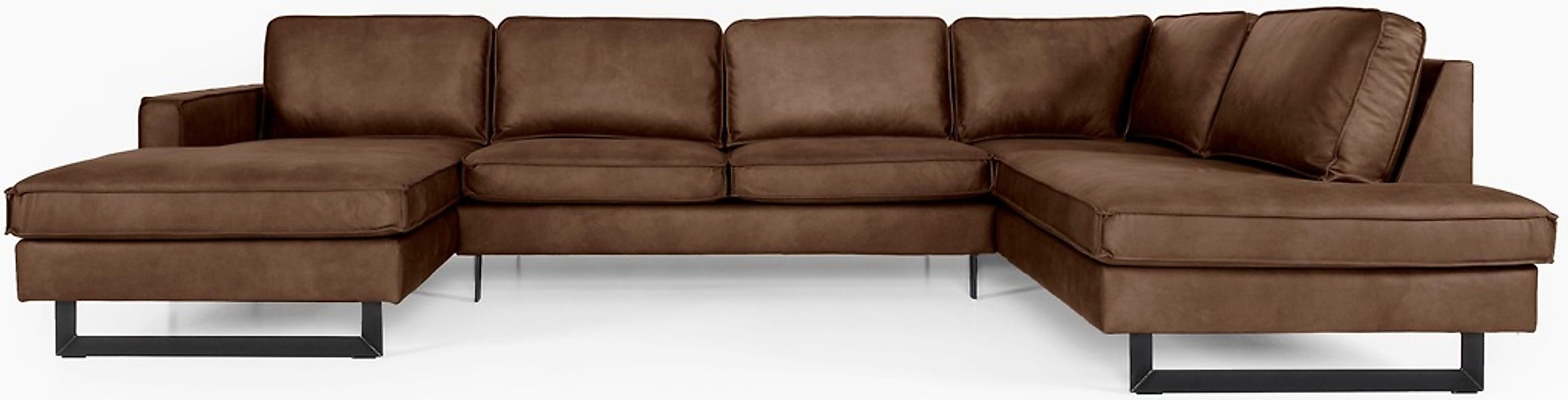 Home affaire Wohnlandschaft "Pinto, 350 cm, U-Form, XXL, mit Ottomanen" Cor günstig online kaufen