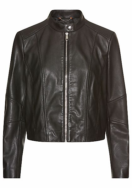 BOSS ORANGE Lederjacke "Saleste Premium Damenmode", aus fein genarbtem Lede günstig online kaufen