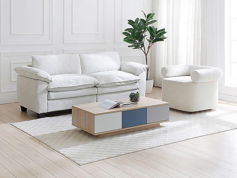 Couchtisch mit 3 Schubladen & 1 Ablagefach - Mehrfarbig - FILUTIA günstig online kaufen