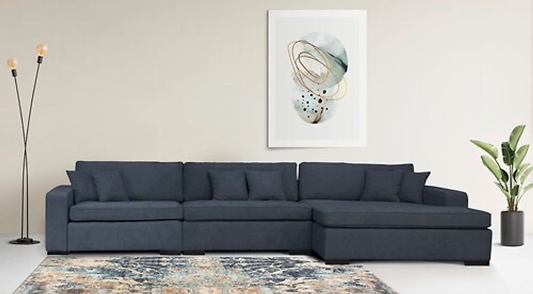 Home affaire Ottomane »Skara L-Form«, Lounge-Sofa mit Federkernpolsterung, günstig online kaufen