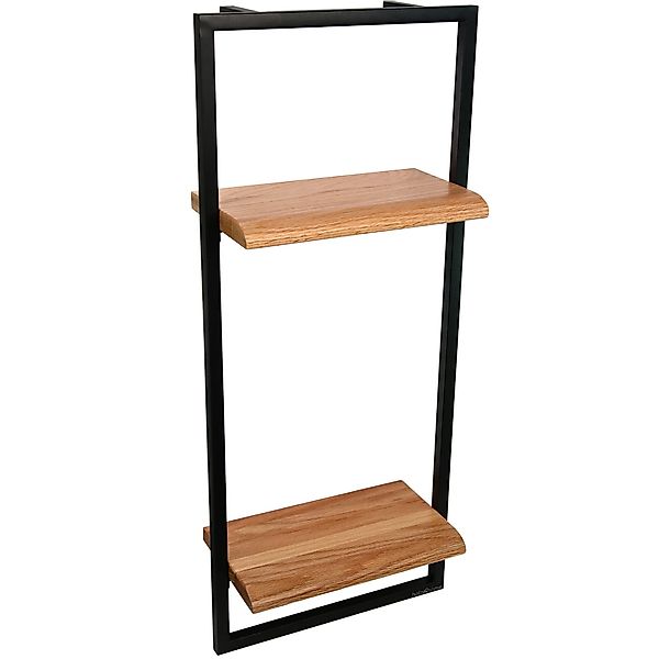 holz4home® Wandregal Natur Eiche mit Metallrahmen günstig online kaufen