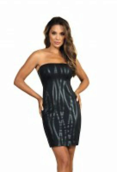 Schwarzes Kleid mit glänzenden Akzenten günstig online kaufen