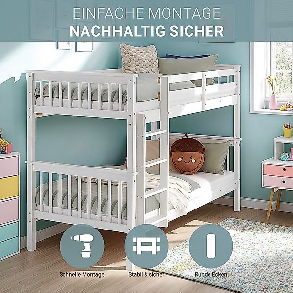 Homestyle4u Etagenbett 90x200 für 2 Kinder günstig online kaufen