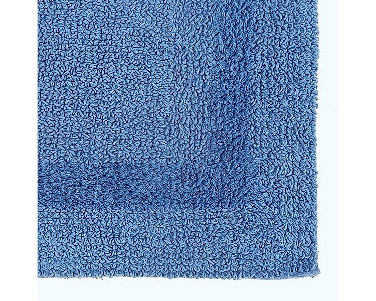 Homescapes Badematte WC-Vorleger blau 50x55 cm aus 100% Baumwolle, Höhe 20 günstig online kaufen