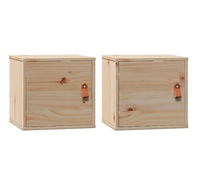 vidaXL Regal Wandschränke 2 Stk. 31,5x30x30 cm Massivholz Kiefer, 2-tlg. günstig online kaufen