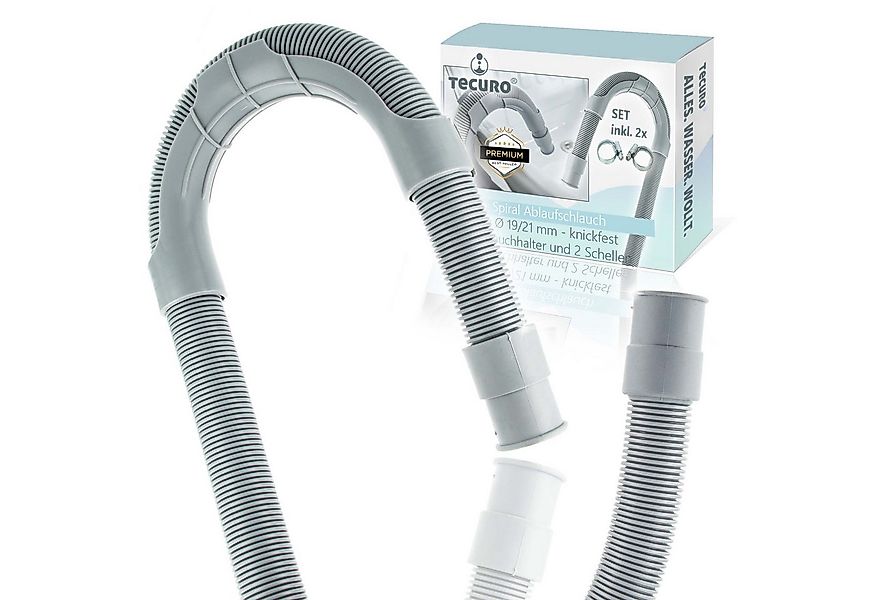 tecuro Schlauch Spiral Ablaufschlauch Ø 19/21 mm Waschmaschine Geschirrspül günstig online kaufen