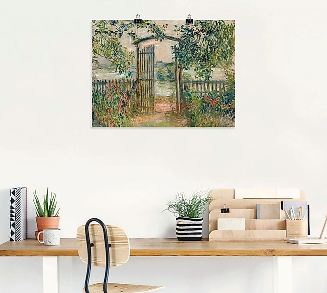 Artland Wandbild "Das Gartentor in Vetheuil", Garten, (1 St.), als Leinwand günstig online kaufen