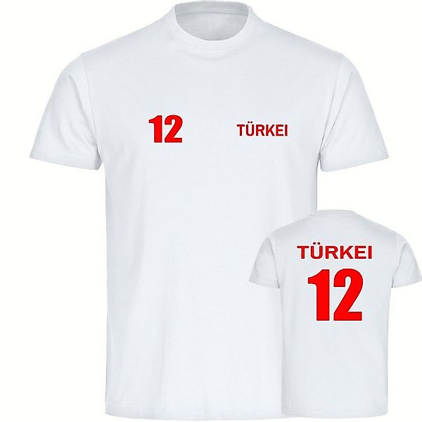 multifanshop T-Shirt Herren Türkei - Trikot Nummer 12 - Männer günstig online kaufen