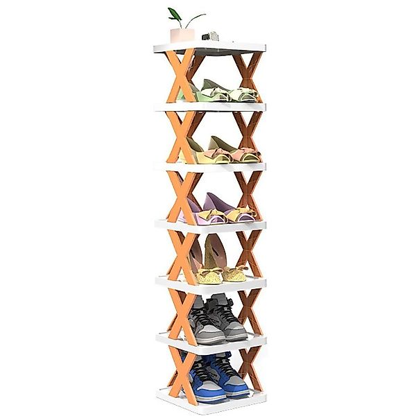 NUODWELL Schuhregal Schuhregal 7 Ebenen, stapelbar günstig online kaufen