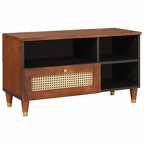 vidaXL TV-Schränk mit Regal Braun 80 x 33,5 x 46 cm Massivholz Mango 401889 günstig online kaufen