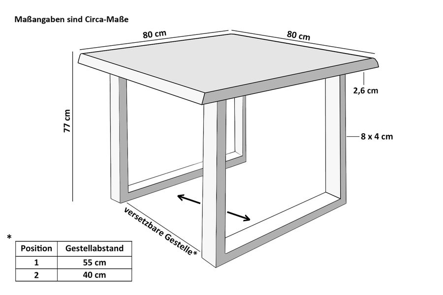 SAM® Essgruppe Lovela, massive Akazienholz, Metallgestell günstig online kaufen