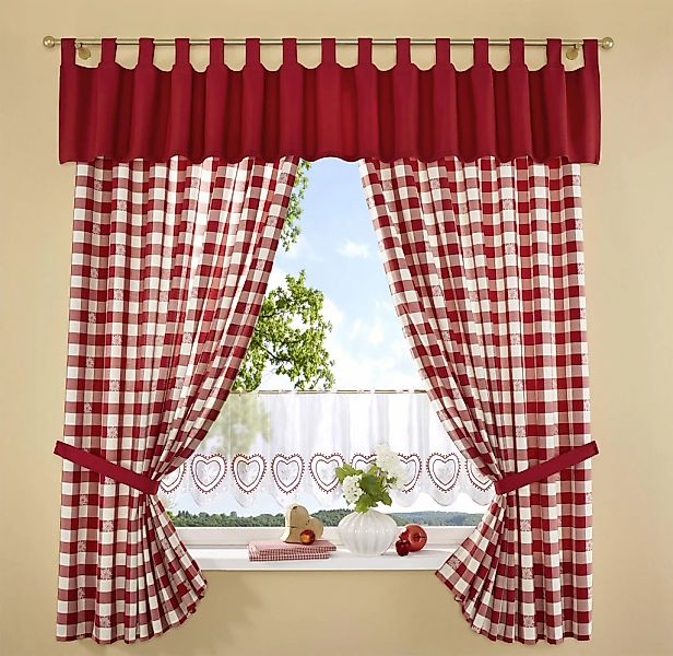 Stickereien Plauen Vorhang "Durach" Kräuselband 2 Stk. tlg. günstig online kaufen