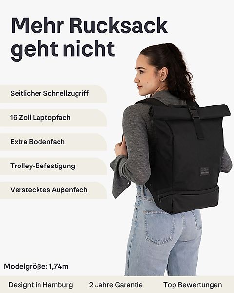 Johnny Urban Cityrucksack Allen Medium Rolltop günstig online kaufen