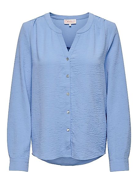 ONLY V-neck Long Sleeved Shirt Damen Blau günstig online kaufen