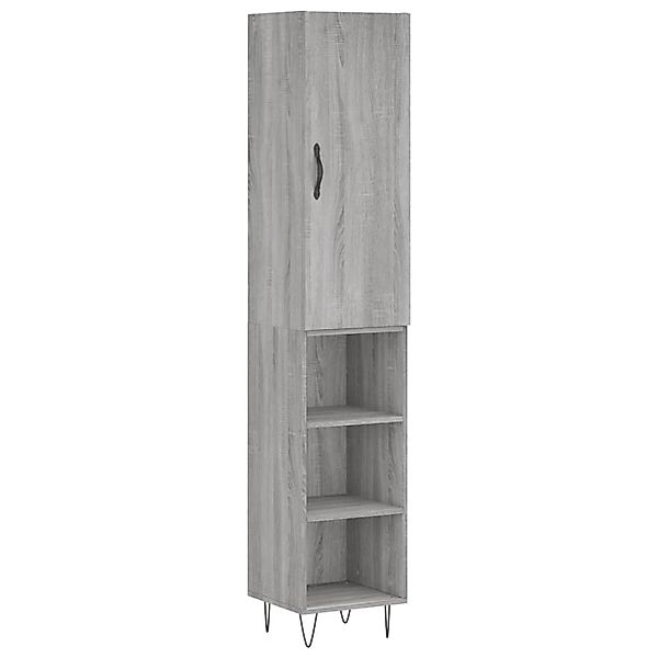vidaXL Highboard Grau Sonoma 34,5x34x180 cm Holzwerkstoff 3199015 günstig online kaufen