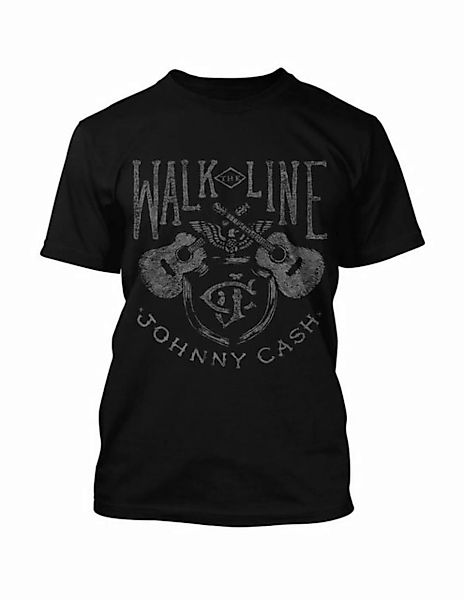Johnny Cash T-Shirt Walk The Line Guitars günstig online kaufen