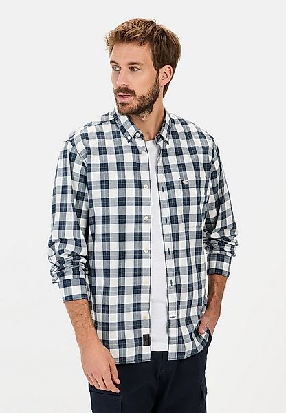 camel active Karohemd aus reiner Baumwolle Langarm Button-Down Button-Down günstig online kaufen
