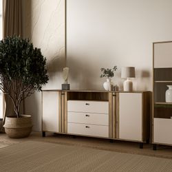 FORTE Sideboard "Killarney" großes Sideboard, Stauraum, Soft Close, Metallg günstig online kaufen