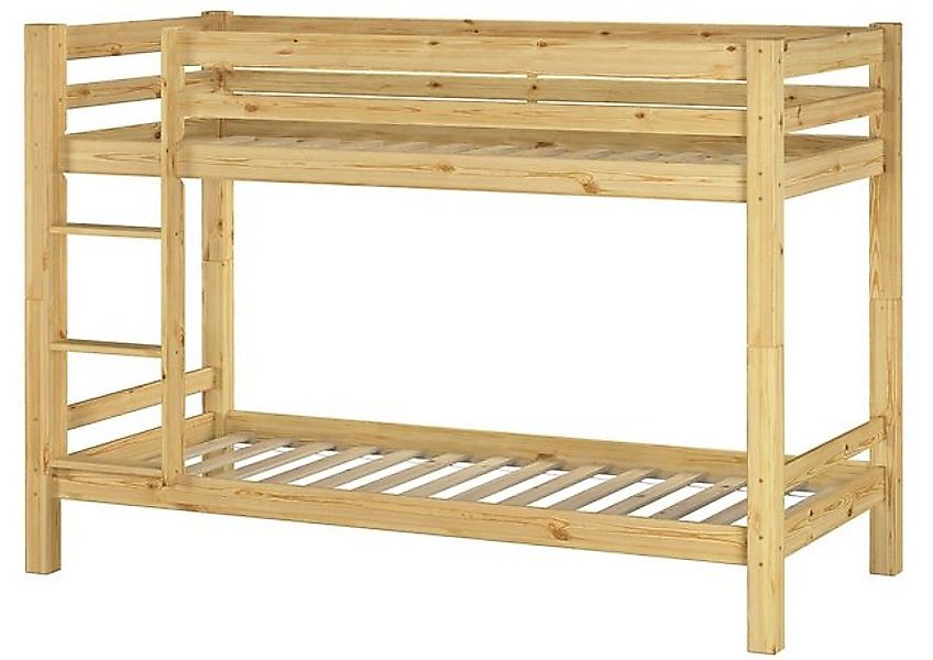 ERST-HOLZ Etagenbett Kinderetagenbett 90 x 200 Kiefer in Natur 2 Rollroste günstig online kaufen