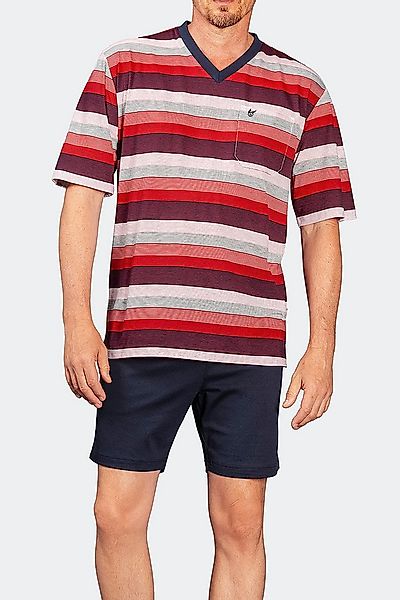 Hajo Pyjama Klima Light kurzer Herren Schlafanzug (2 tlg) Zweiteiler V-Auss günstig online kaufen