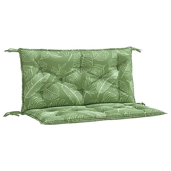 vidaXL Sitzauflage Gartenbank-Auflagen 2 Stk. Blattmuster günstig online kaufen