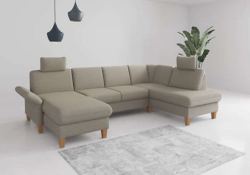 Home affaire Wohnlandschaft »Rochelle, U-Form« optional mit Armteilverstell günstig online kaufen