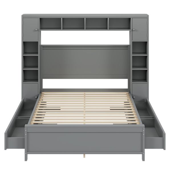 EXTSUD Bett Bettgestell mit Stauraum 140*200,4 günstig online kaufen