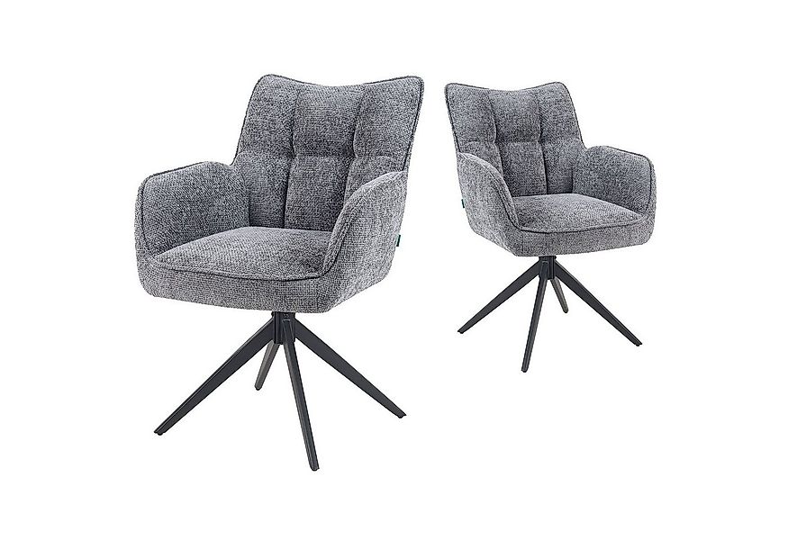 DUBI Möbel Polsterstuhl Mika-Enya 2er-Set, Federkern, pulverbeschichtet, 36 günstig online kaufen