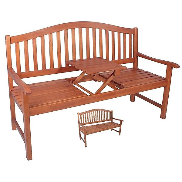 Home4Living Gartenbank Holzbank m. hochklappbarem Tisch günstig online kaufen