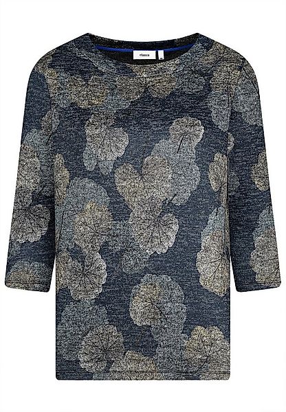 elanza T-Shirt Shirt mit Ginko-Print in Blau/Grau (1-tlg) günstig online kaufen