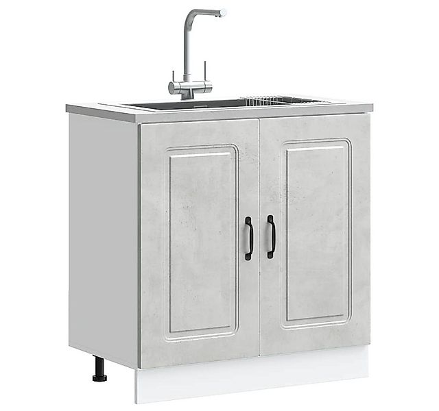 vidaXL Schrankmodule Spülenunterschrank Kalmar Betongrau 80x46x81,5 cm Holz günstig online kaufen