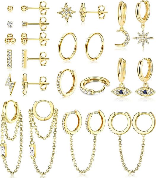 LuxusKollektion Ohrring und Ketten Set 12Paar günstig online kaufen