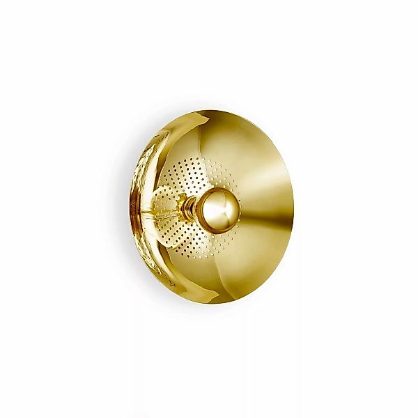 Wandleuchte Wanted, Stecker, Eisen, gold, Ø 32 cm günstig online kaufen