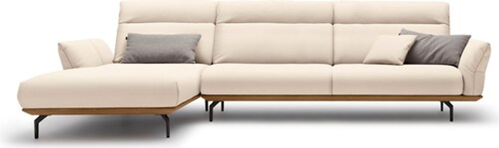 Creation BY ROLF BENZ Ecksofa »CR.460«, Sockel in Nussbaum, Winkelfüße in U günstig online kaufen