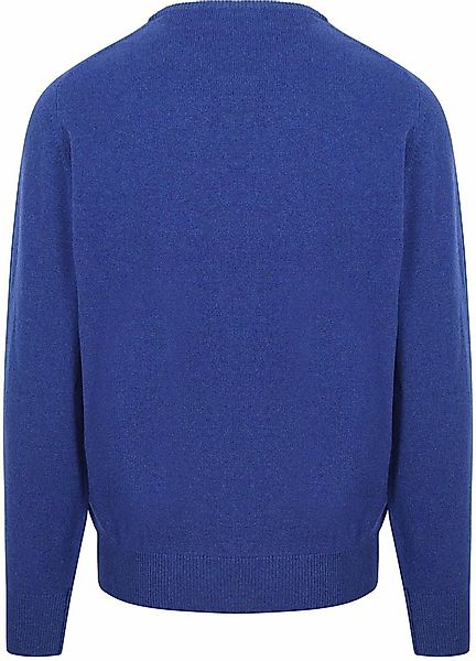 William Lockie O-Auschnitt Pullover Lammwolle Blau - Größe XL günstig online kaufen