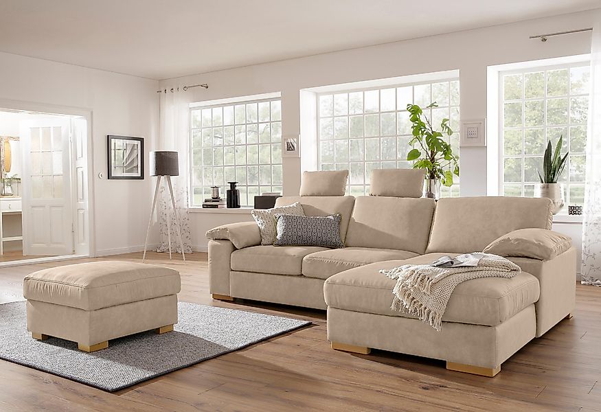 Home affaire Ecksofa "Ventura L-Form", wahlweise mit Bettfunktion und Bettf günstig online kaufen