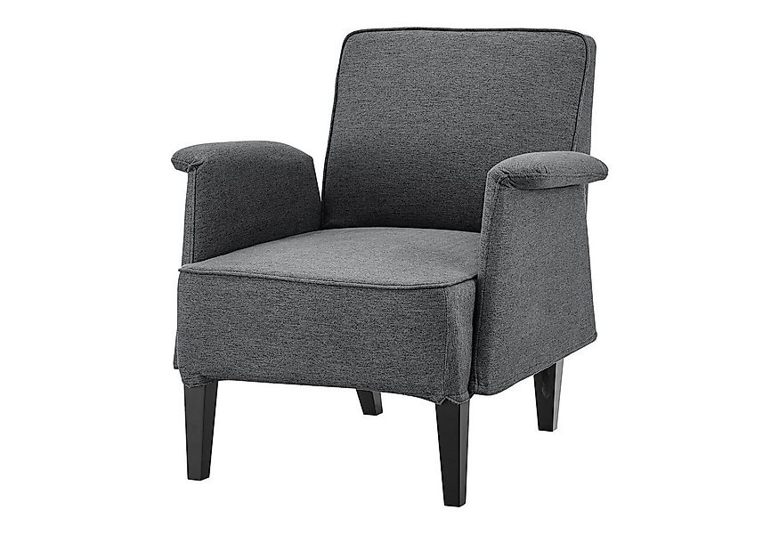 en.casa Sessel, »Diespeck« Polstersessel Holz 82x79x77 cm Dunkelgrau günstig online kaufen