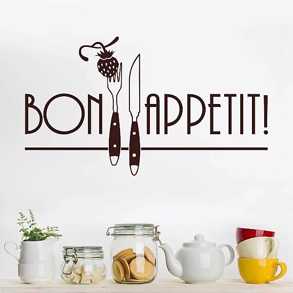 Wandtattoo Küchenspruch No.SF141 Bon Appetit günstig online kaufen