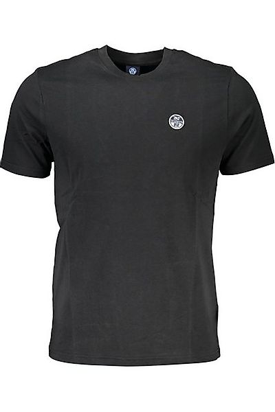 North Sails T-Shirt Schwarzes Herren Kurzarm-T-Shirt mit Rundhals und günstig online kaufen