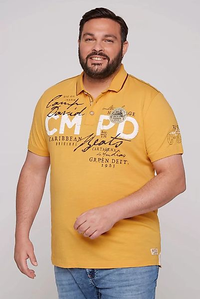 CAMP DAVID Poloshirt, mit Front- und Backprint günstig online kaufen
