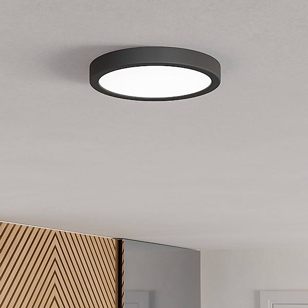 Kronleuchter Edale, 6xStoffschirm cappuccino, oval günstig online kaufen