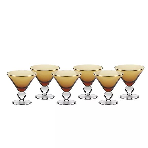Eiscremeglas Cocktail 6er-Set Colori Vero 11cm orange günstig online kaufen
