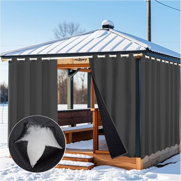 Jibenhome Outdoorgardine Outdoor Vorhang Wetterfest Wärmeisolierend günstig online kaufen