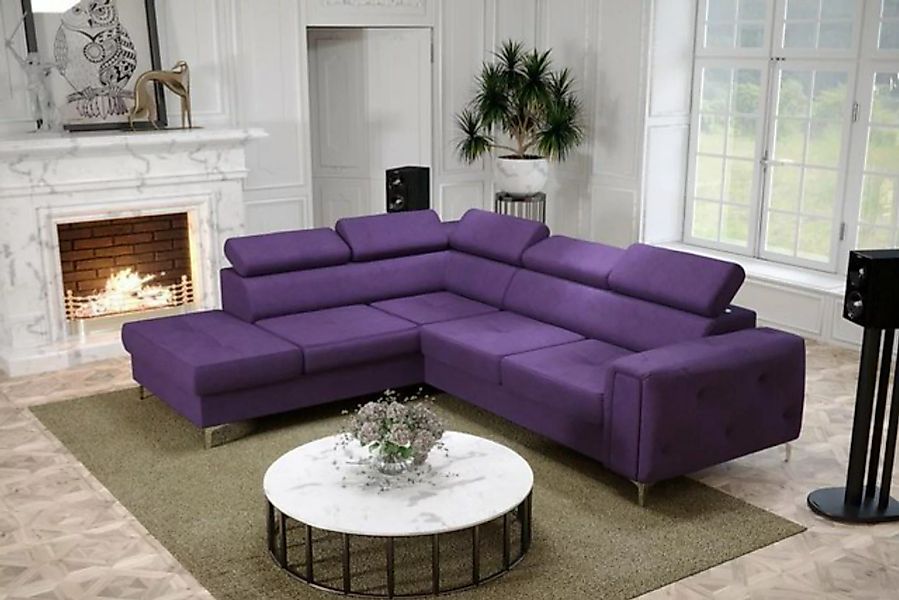 JVmoebel Ecksofa, Design Ecksofa L-Form Couch Polsterung Luxus Wohnzimmer S günstig online kaufen
