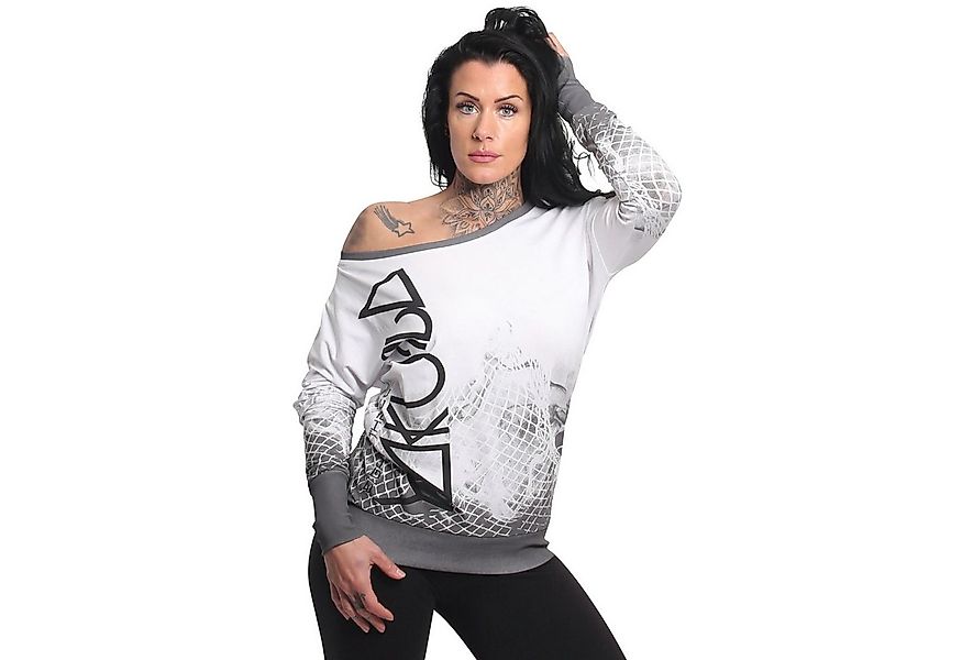 YAKUZA Langarmshirt Mesh Rose im Boyfriend Look günstig online kaufen