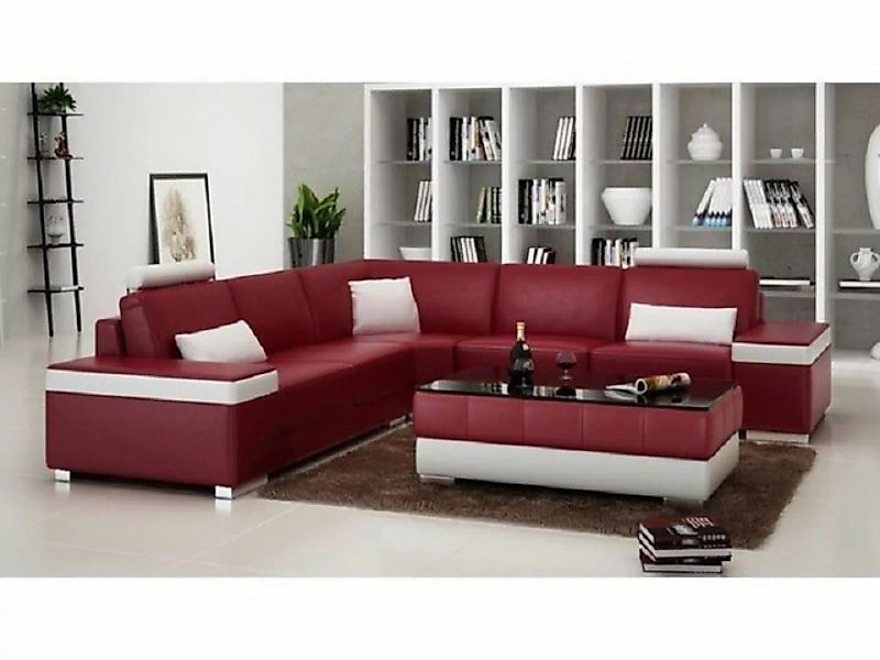 JVmoebel Ecksofa, L-Form Ledersofa Polster Sitz Couch Ecksofa Sofa Couch Wo günstig online kaufen